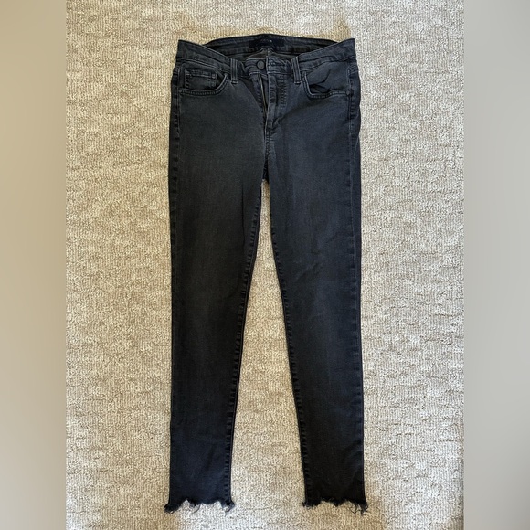 JOE’S JEANS Distressed Mid-Rise Black Skinny Ankle Tularose Jeans - Picture 3 of 7